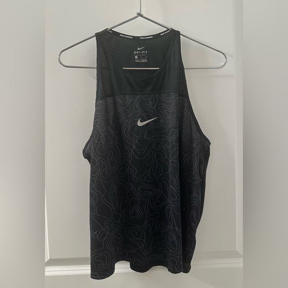 Nike Tops - Nike Women' Miler Run Division Black Printed Running Tank | Size M